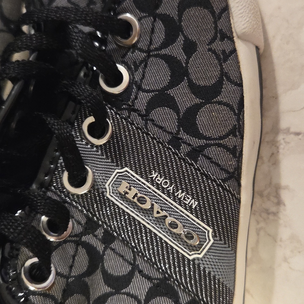 Coach Black and White Sneakers - Picture 4 of 8